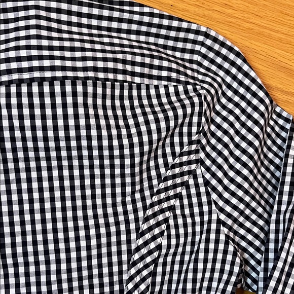 NWT! Express Women’s Black White Gingham Check Tailored Feminine Cut Classic - Picture 10 of 11